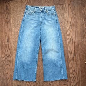 PAIGE Medium Blue Wide Leg Jeans